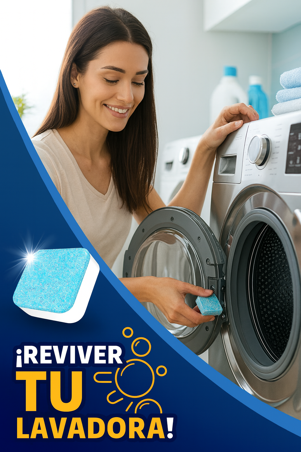 LIMPIADOR DE LAVADORAS 24 TABLETAS 1 AÑO DE DURACION