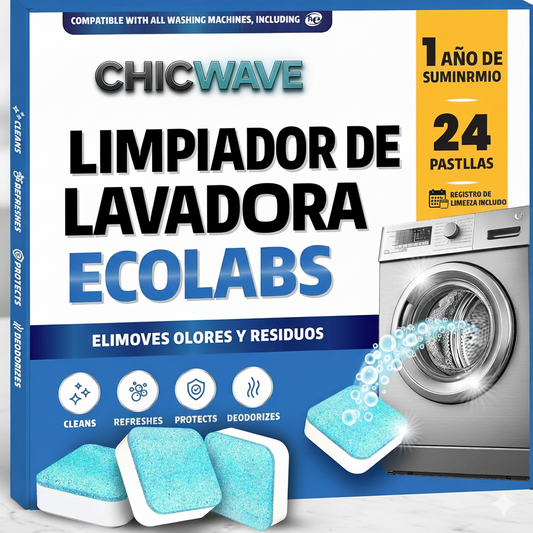 LIMPIADOR DE LAVADORAS 24 TABLETAS 1 AÑO DE DURACION