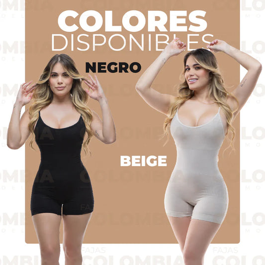 FAJA TEJIDA PIERNA CORTA CON TIRAS/2672